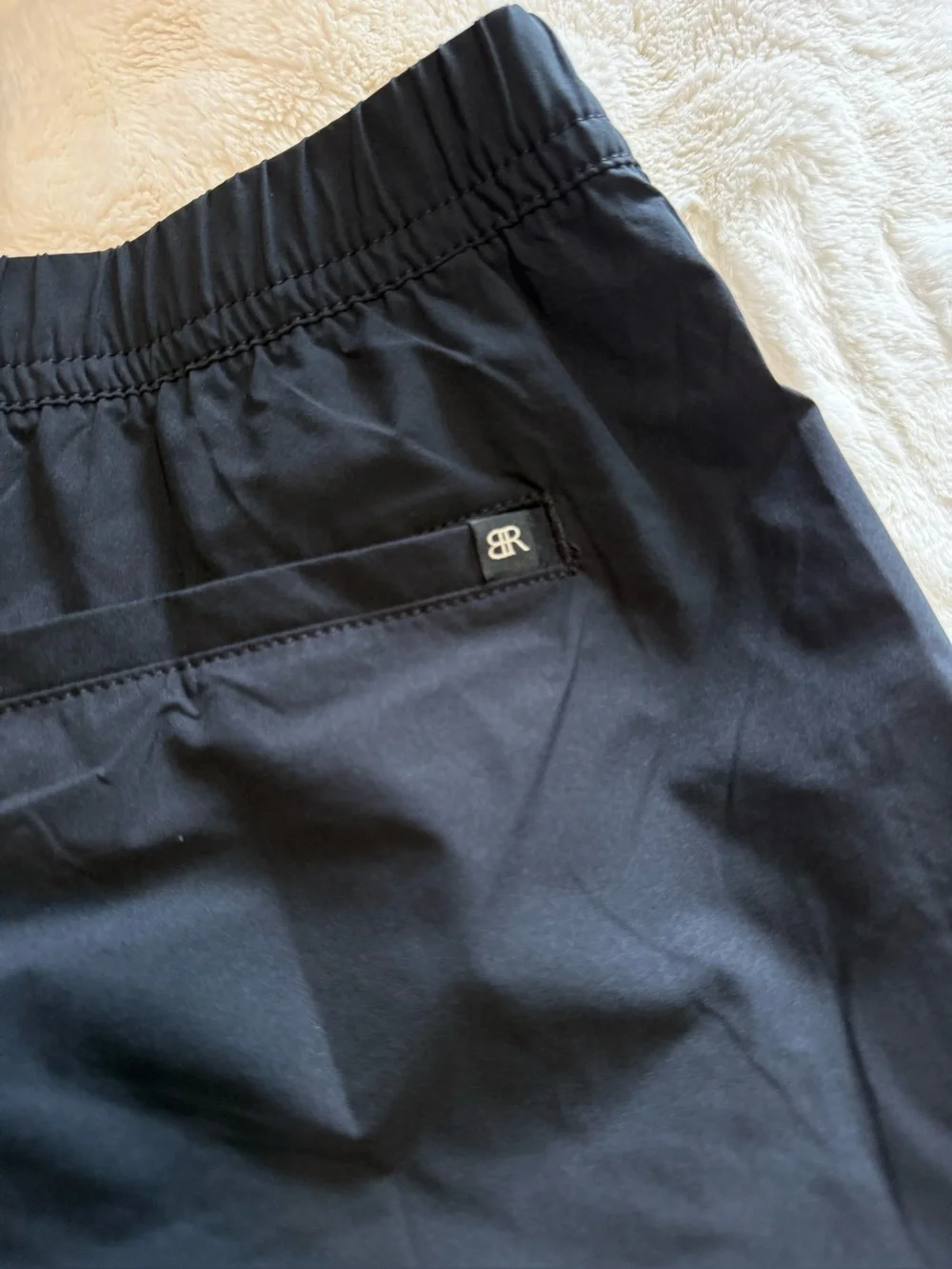 Banana Republic Men's Black Elastic-Waist Jogger Pants